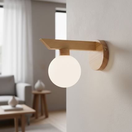 Aplique de pared ANTONIO 1xG9/5W/230V roble/blanco