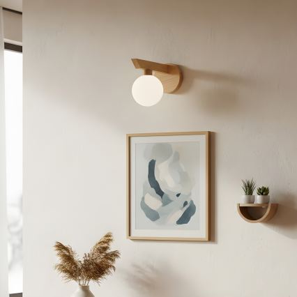 Aplique de pared ANTONIO 1xG9/5W/230V roble/blanco