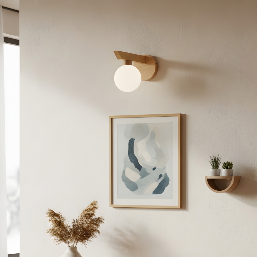 Aplique de pared ANTONIO 1xG9/5W/230V roble/blanco