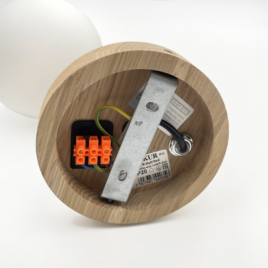 Aplique de pared ANTONIO 1xG9/5W/230V roble/blanco