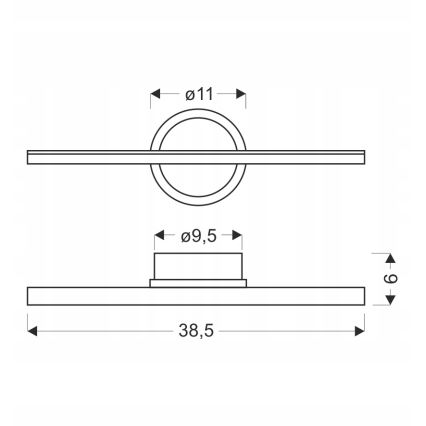 Aplique de pared BATUTA LED/10W/230V, marrón