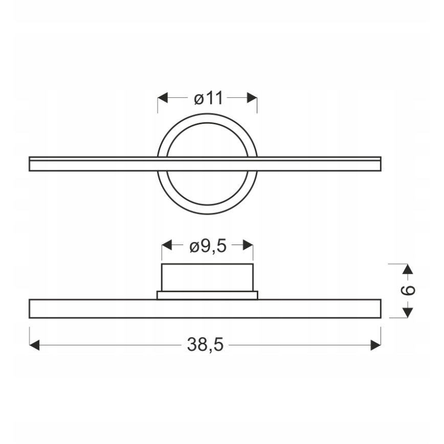 Aplique de pared BATUTA LED/10W/230V, marrón