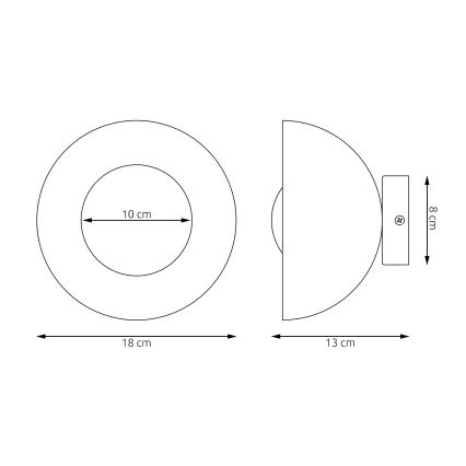 Aplique de pared BIBI 1xG9/8W/230V blanco