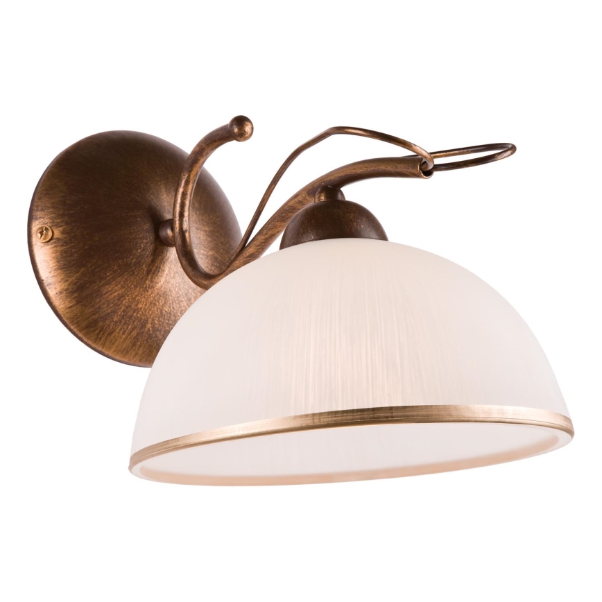 Aplique de pared COBRA 1xE27/60W/230V bronce/pátina