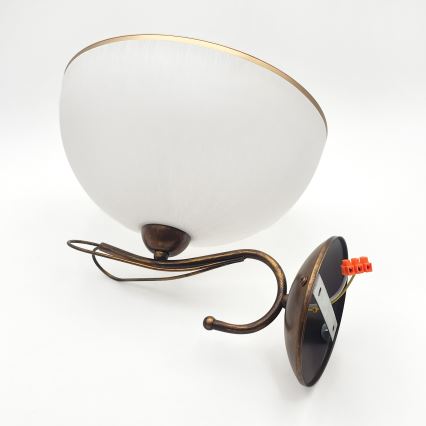 Aplique de pared COBRA 1xE27/60W/230V bronce/pátina