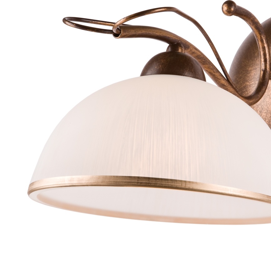 Aplique de pared COBRA 1xE27/60W/230V bronce/pátina