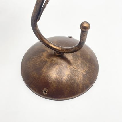 Aplique de pared COBRA 1xE27/60W/230V bronce/pátina