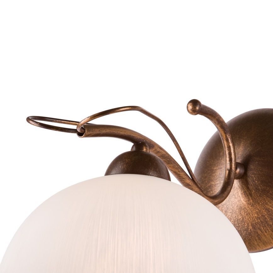 Aplique de pared COBRA 1xE27/60W/230V bronce/pátina