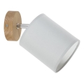 Aplique de pared con foco APRILLIA 1xE27/25W/230V roble gris