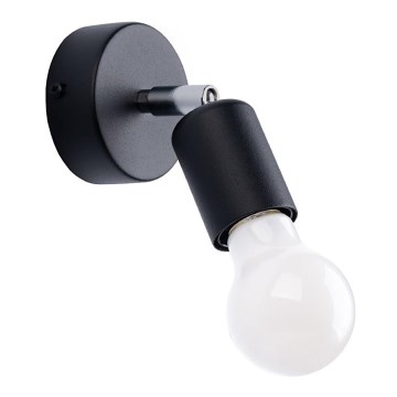 Aplique de pared con foco FORNES 1xE27/60W/230V negro