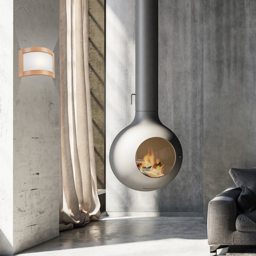 Aplique de pared ELODIE 1xE27/60W/230V haya