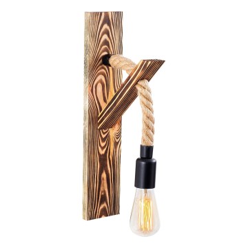 Aplique de pared EREBOS 1xE27/40W/230V marrón