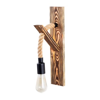 Aplique de pared EREBOS 1xE27/40W/230V marrón