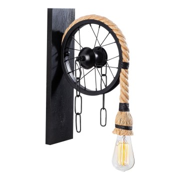 Aplique de pared EREBOS 1xE27/40W/230V negro/marrón