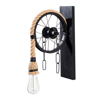 Aplique de pared EREBOS 1xE27/40W/230V negro/marrón