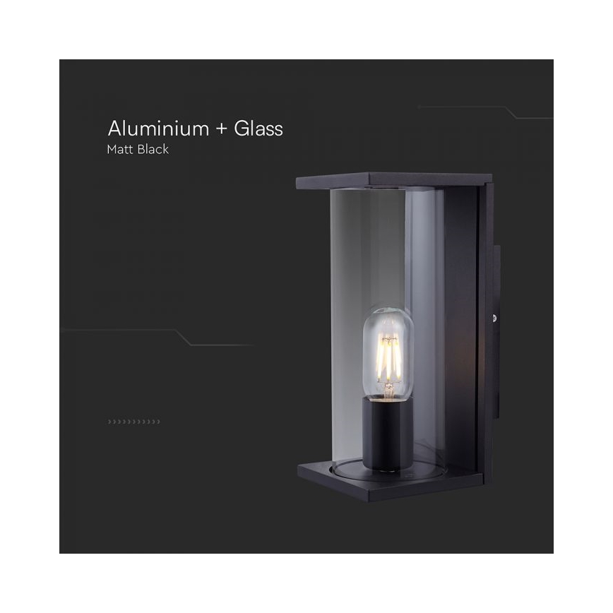 Aplique de pared exterior 1xE27/60W/230V IP44 negro