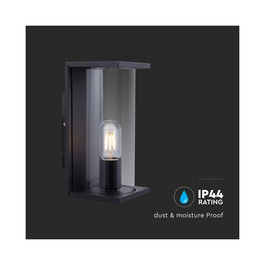 Aplique de pared exterior 1xE27/60W/230V IP44 negro
