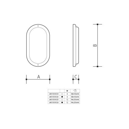Aplique de pared exterior LED/12W/230V IP54 blanco