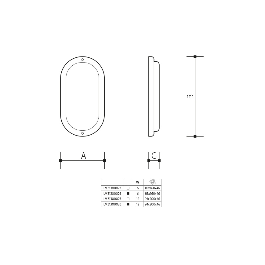 Aplique de pared exterior LED/12W/230V IP54 negro