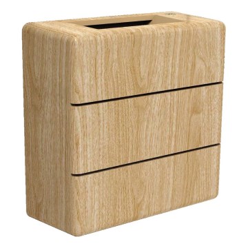 Aplique de pared exterior LED LUXLINE, 6 W, 230 V, 3000 K, IP54, acabado roble