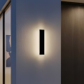 Aplique de pared exterior LED MIRANA, 8W, 230V, 4000K, IP44, 30 cm, negro