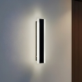 Aplique de pared exterior LED MIRANA S, 8 W, 230 V, 4000 K, IP44, 30 cm, negro