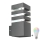 Aplique de pared exterior LED RGBW regulable TEKSAS 1xE27/12W/230V 2700-6500K Wi-Fi IP44 antracita