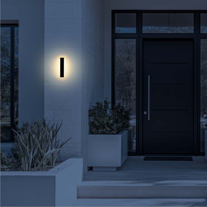 Aplique de pared exterior LED WOW LED/10W/230V 3000/4000/6500K 30 cm IP54 negro