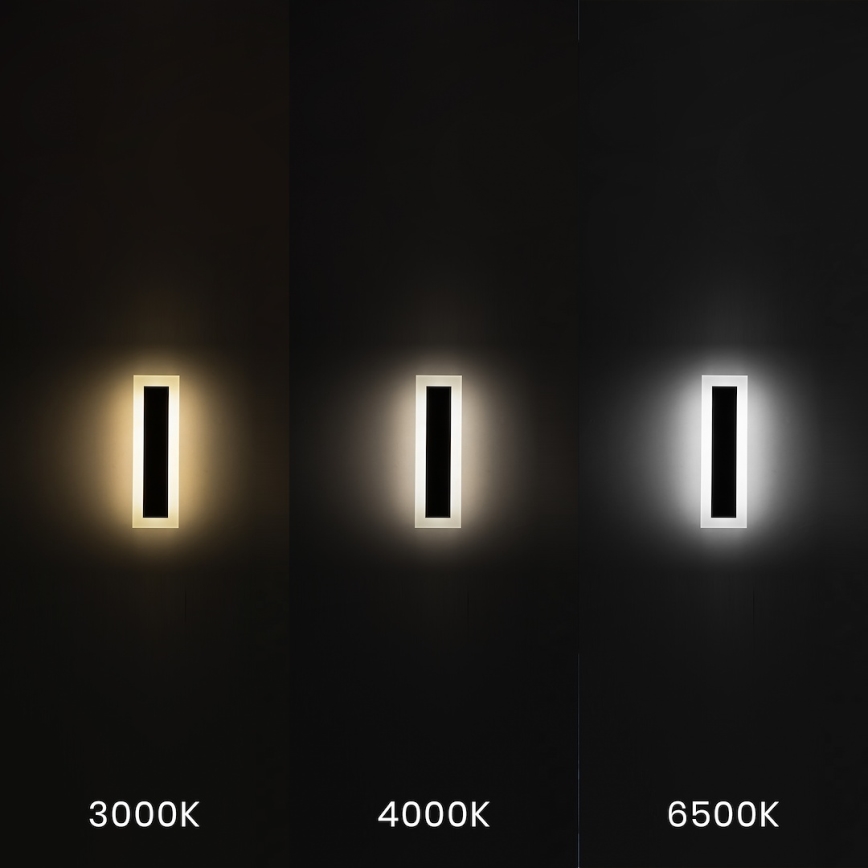 Aplique de pared exterior LED WOW LED/10W/230V 3000/4000/6500K 30 cm IP54 negro