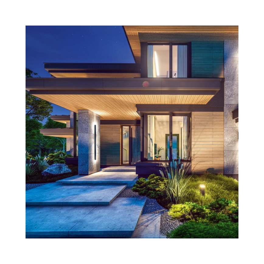 Aplique de pared exterior MIRANA LED/25W/230V 4000K IP44 120 cm negro