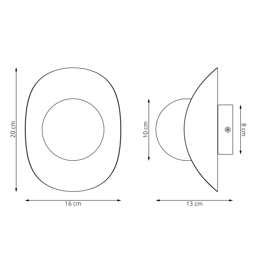 Aplique de pared FIERO 1xG9/8W/230V blanco