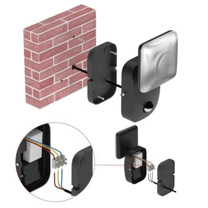 Aplique de pared flexible LED para exterior NIKA LED/12,5W/230V IP44