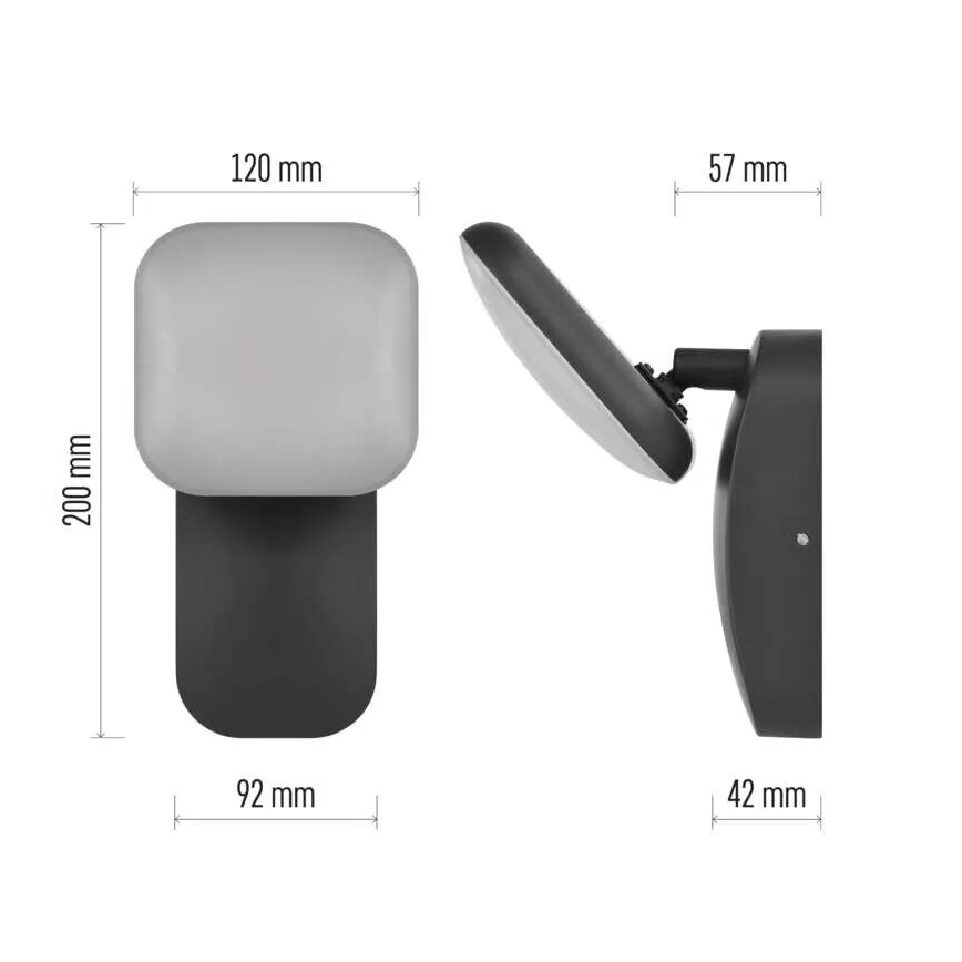Aplique de pared flexible LED para exterior NIKA LED/12,5W/230V IP44