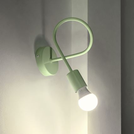 Aplique de pared flexible OXFORD 1xE27/15W/230V verde