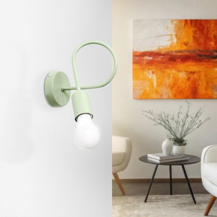 Aplique de pared flexible OXFORD 1xE27/15W/230V verde