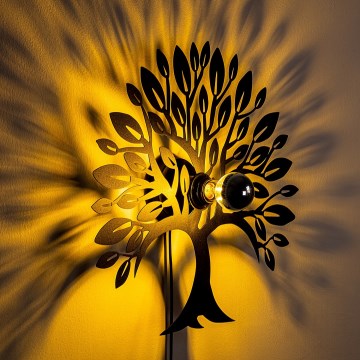Aplique de pared HEART TREE 1xE27/40W/230V negro