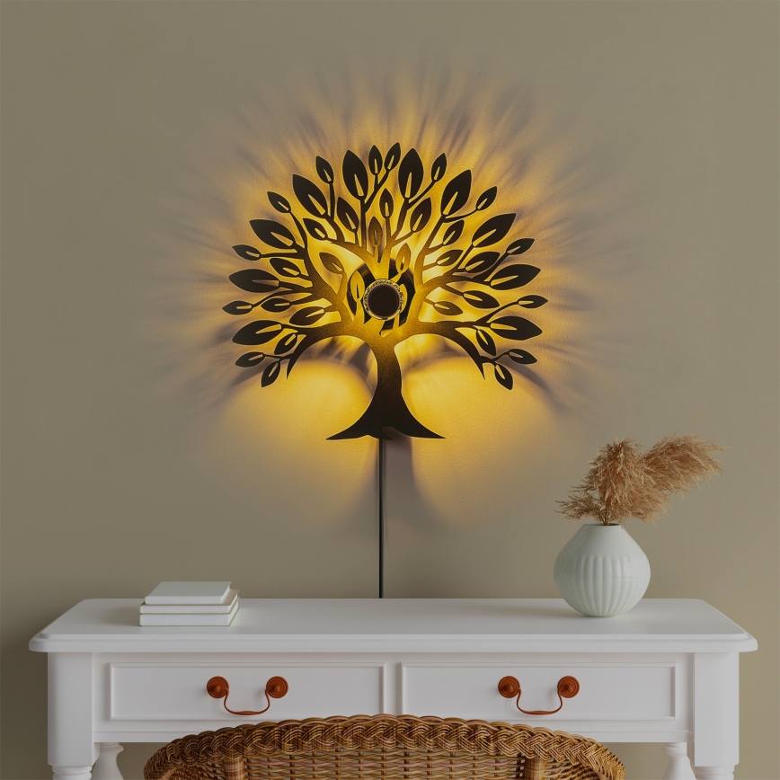 Aplique de pared HEART TREE 1xE27/40W/230V negro
