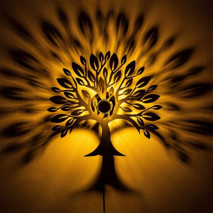 Aplique de pared HEART TREE 1xE27/40W/230V negro