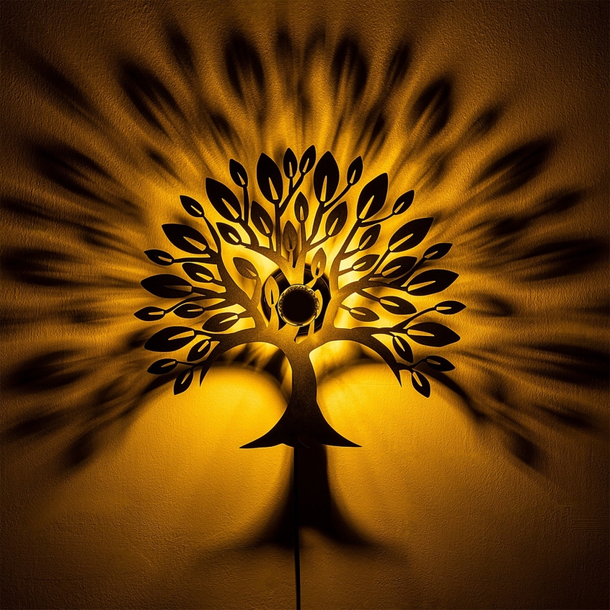 Aplique de pared HEART TREE 1xE27/40W/230V negro