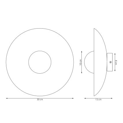 Aplique de pared INSPO 1xG9/8W/230V blanco