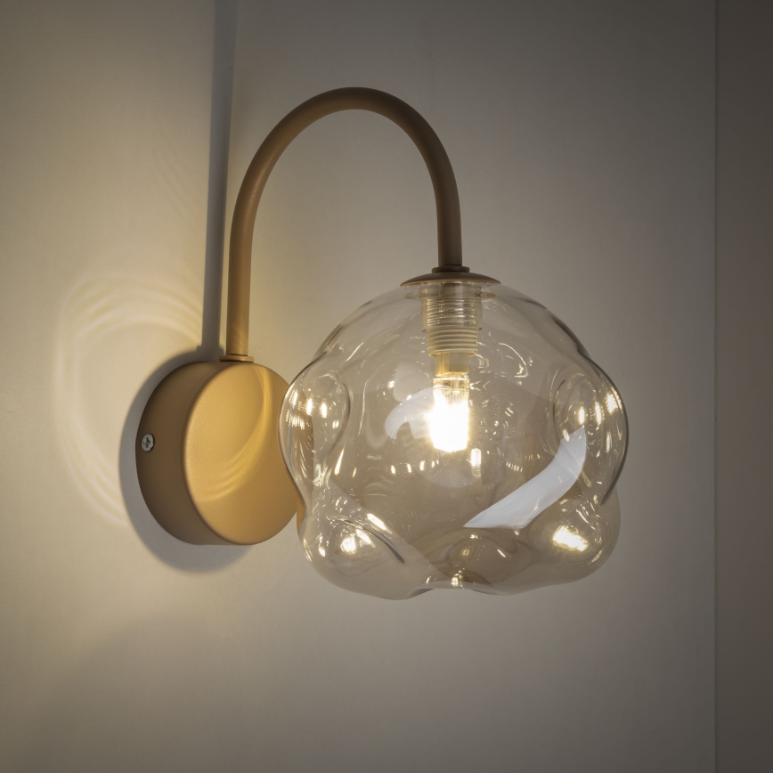 Aplique de pared LAVA 1xG9/8W/230V beige/ahumado beige