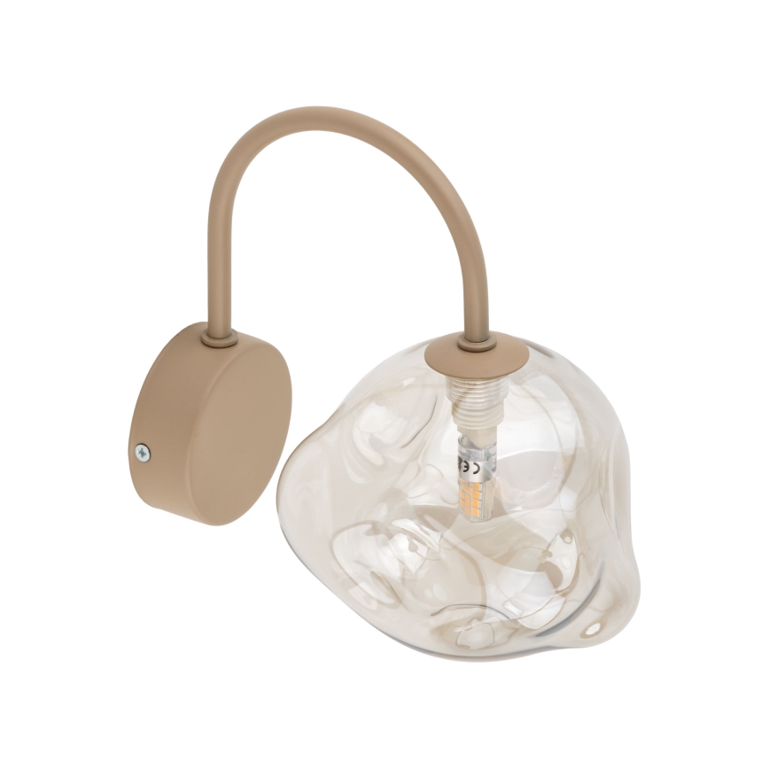 Aplique de pared LAVA 1xG9/8W/230V beige/ahumado beige