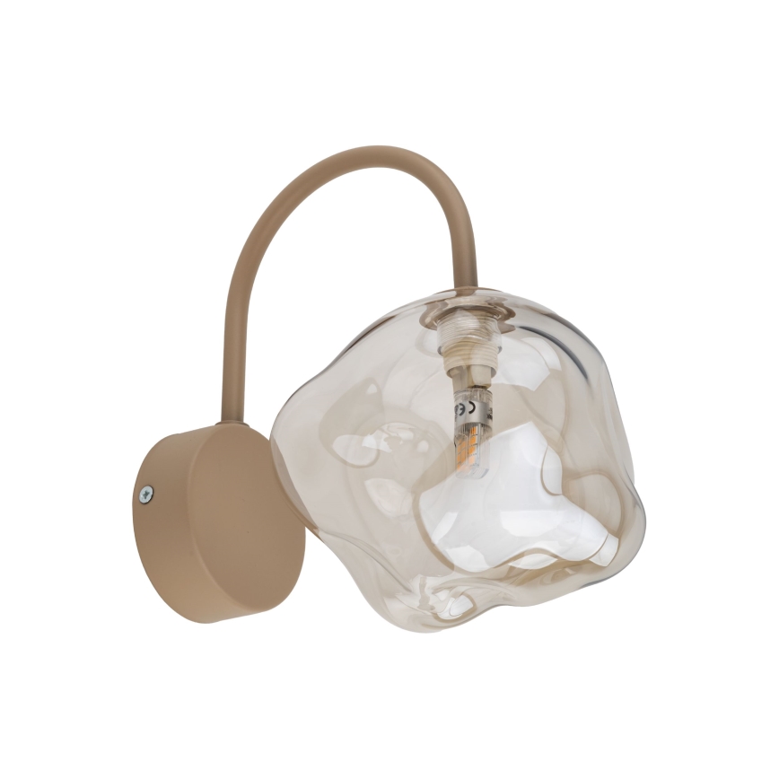 Aplique de pared LAVA 1xG9/8W/230V beige/ahumado beige