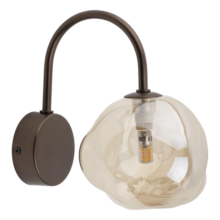 Aplique de pared LAVA 1xG9/8W/230V bronce/beige ahumado