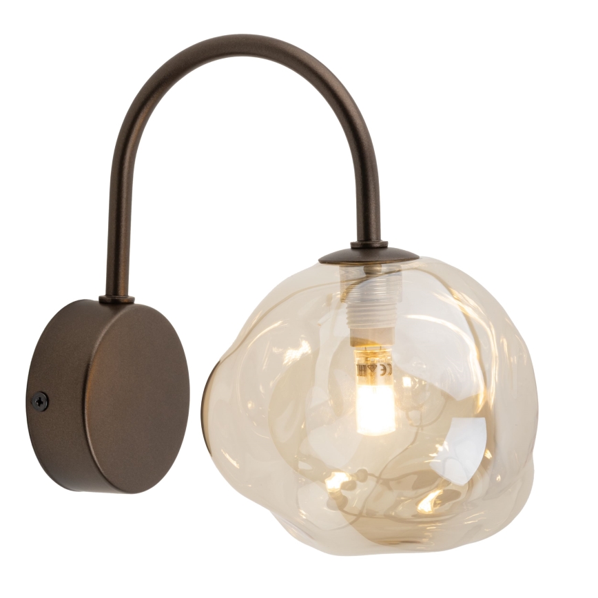 Aplique de pared LAVA 1xG9/8W/230V bronce/beige ahumado