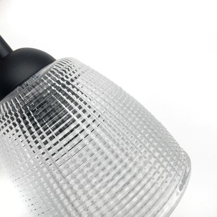 Aplique de pared LEANDRA 1xE27/15W/230V roble/negro