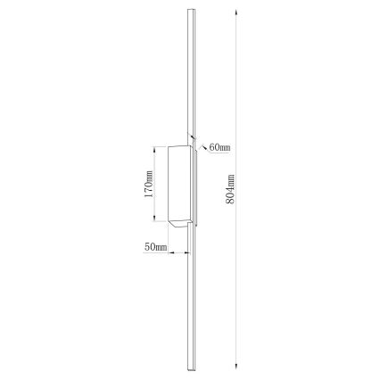 Aplique de pared LED AISHA LED/12W/230V 4000K negro