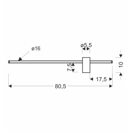 Aplique de pared LED ARIAN LED/13W/230V negro