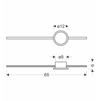 Aplique de pared LED BATUTA LED/12W/230V dorado