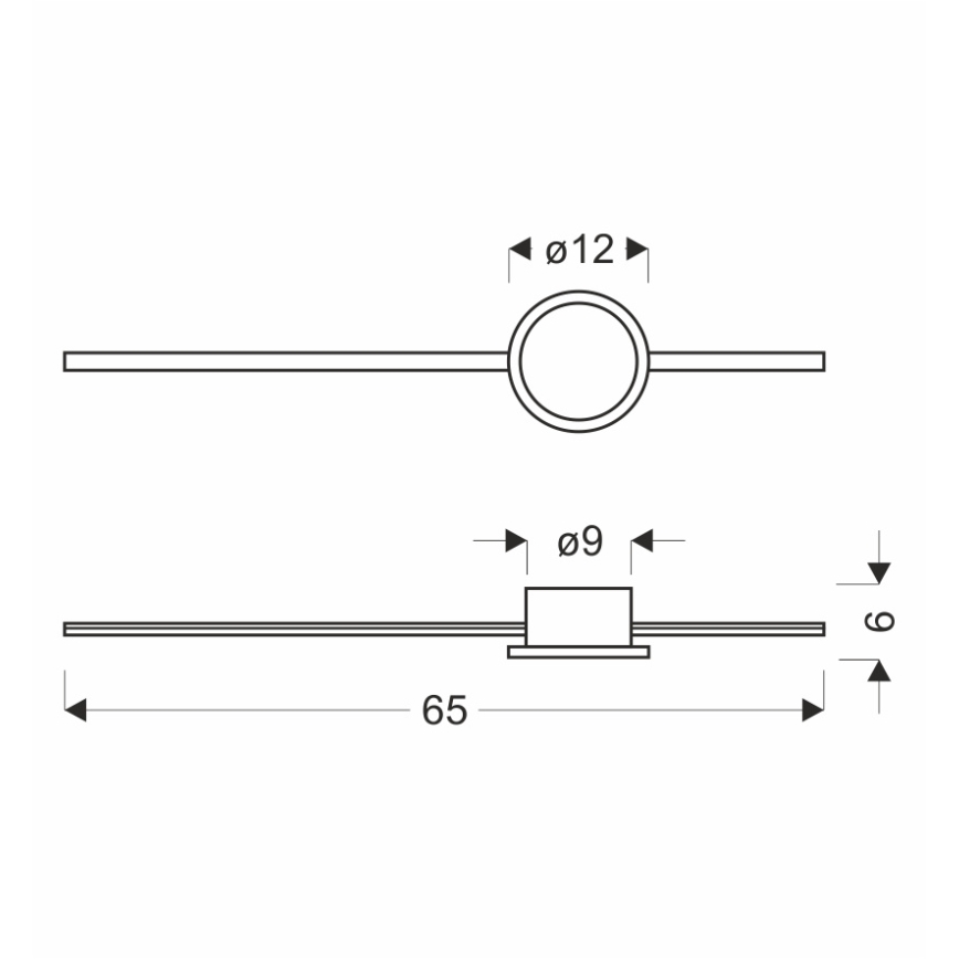 Aplique de pared LED BATUTA LED/12W/230V dorado
